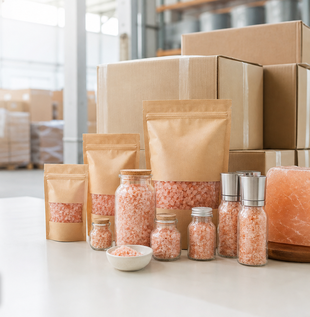 Wholesale Himalayan salt export packaging for AJ Global Trading